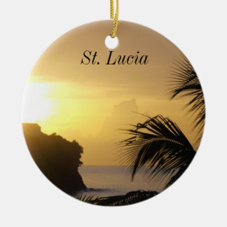 Ornamento de la puesta del sol de St Lucia