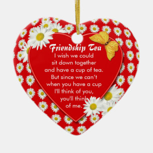Ornamento de la receta del té de la amistad