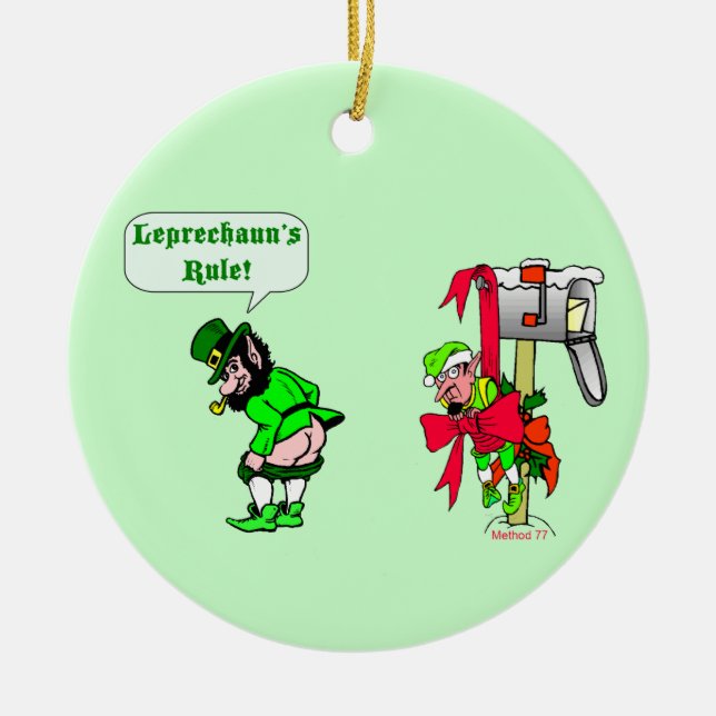 Ornamento de la regla de los Leprechauns (Frente)
