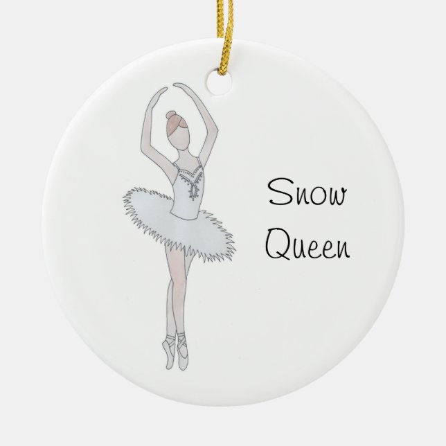 Ornamento de la Reina de la Nieve del Nutcracker K (Frente)