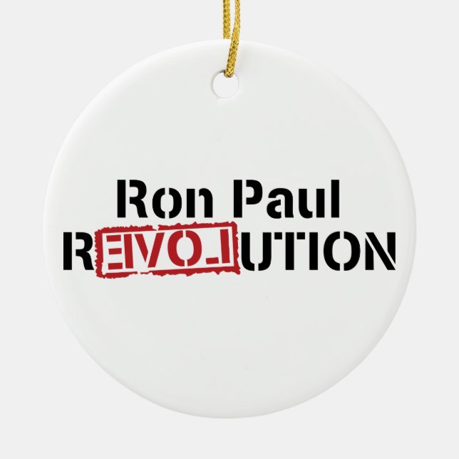 Ornamento de la revolución de Ron Paul (Frente)