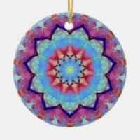Ornamento de la ronda de Mandala de flor arcoiris