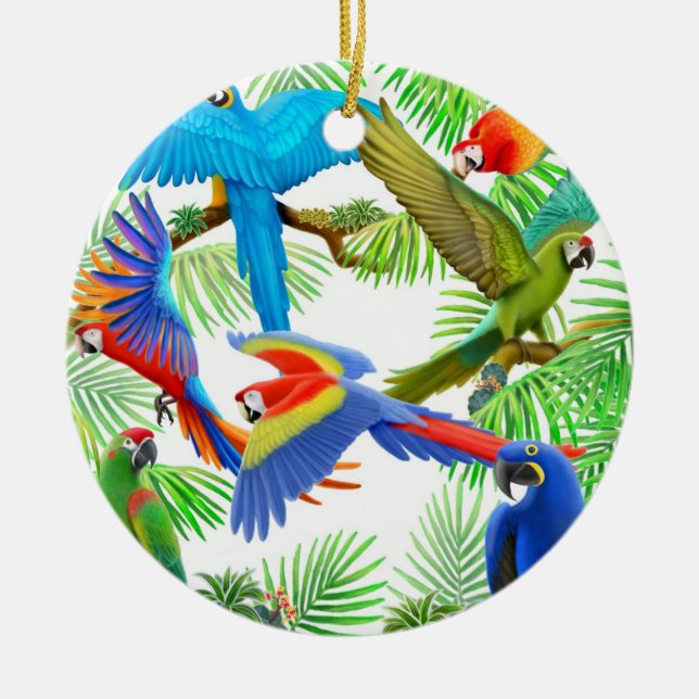 Ornamento de la selva del Macaw (Frente)