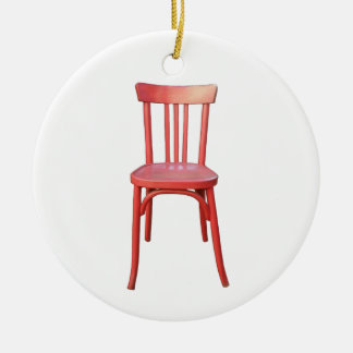 Ornamento de la silla roja