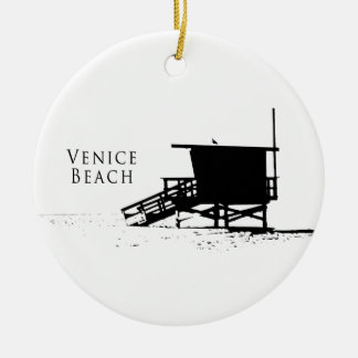 Ornamento de la silueta de la playa de Venecia
