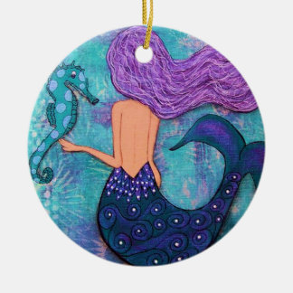 Ornamento de la sirena y del Seahorse