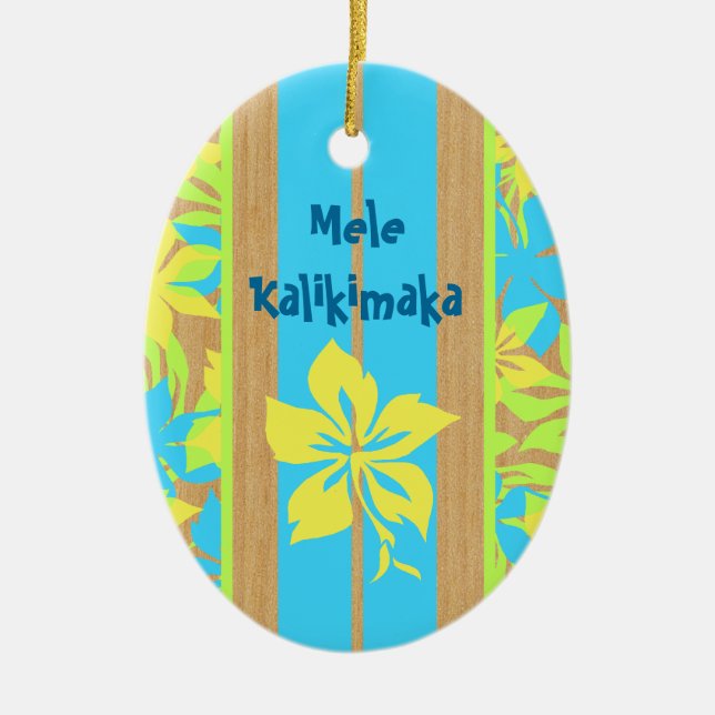 Ornamento de la tabla hawaiana de Velzyland (Frente)