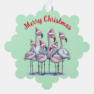 Ornamento de la tarjeta de Navidades personalizada