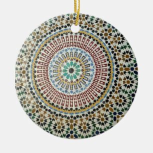 Ornamento de la teja del Moorish