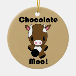 Ornamento de la vaca del MOO Kawaii del chocolate