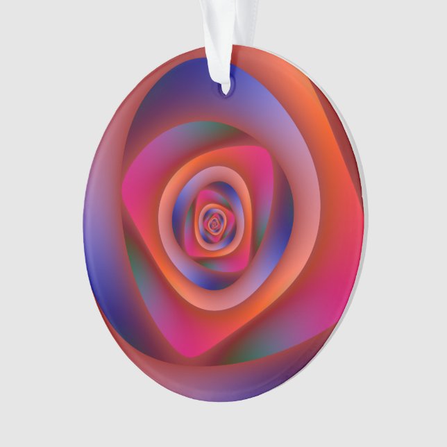 Ornamento de laberinto espiral psicodélico (Anverso)