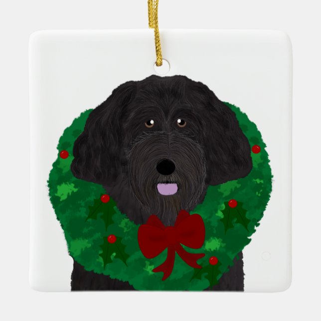 Ornamento de Labradoodle (Anverso)