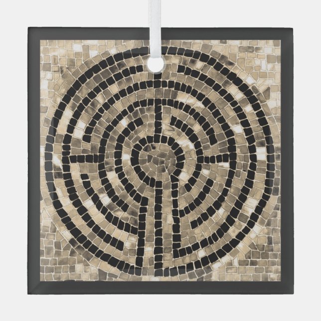 Ornamento de LABYRINTH V Glass Square (Anverso)