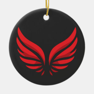 Ornamento de las alas rojas