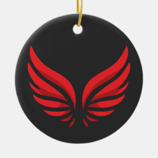 Ornamento de las alas rojas