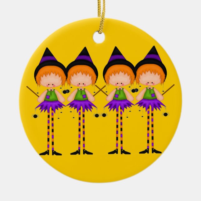 Ornamento de las brujas de Halloween (Frente)