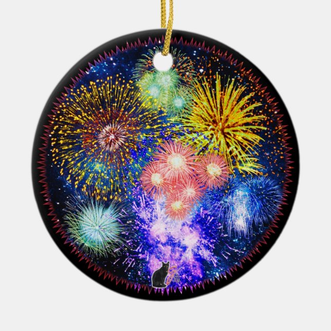 Ornamento de las explosiones de los fuegos (Frente)