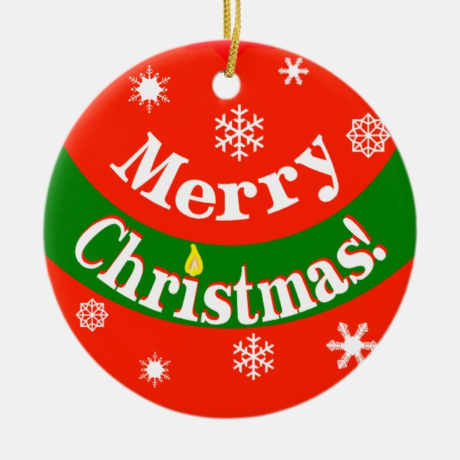 Ornamento de las Felices Navidad (Frente)