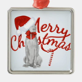 ORNAMENTO DE LAS FELICES NAVIDAD WEIMARANER