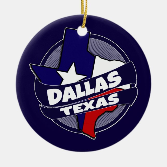 Ornamento de las fiestas de Dallas Texas (Frente)