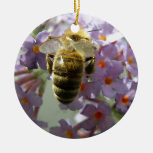 Ornamento de las flores de abeja y budileia
