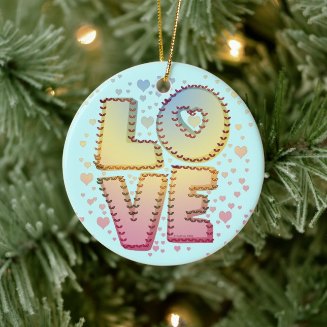 Ornamento de las letras de amor (Árbol)