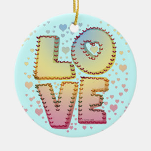 Ornamento de las letras de amor