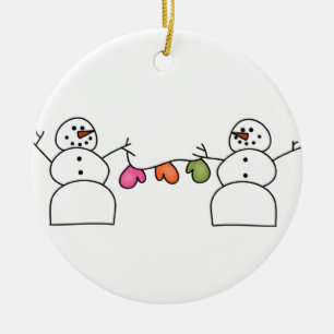 Ornamento de las manoplas del muñeco de nieve