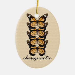 Ornamento de las mariposas de la quiropráctica