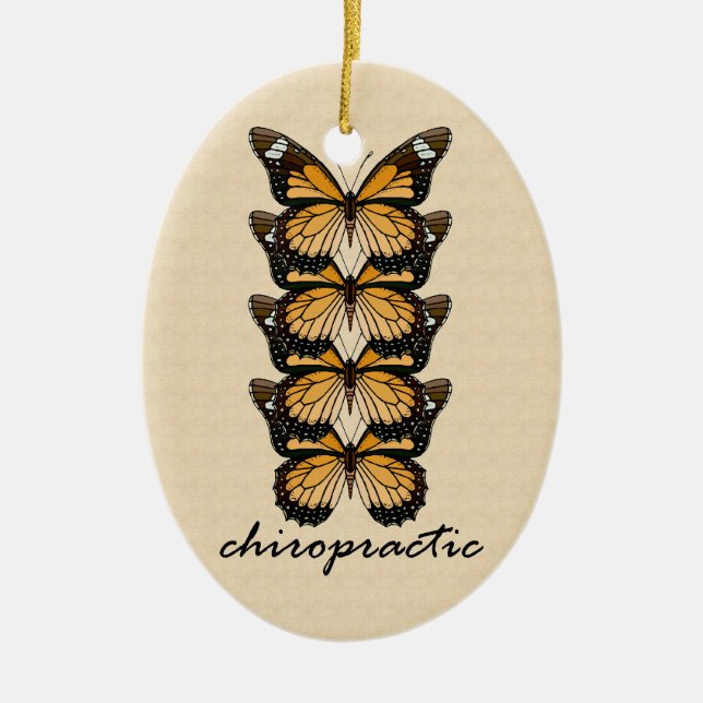 Ornamento de las mariposas de la quiropráctica (Frente)