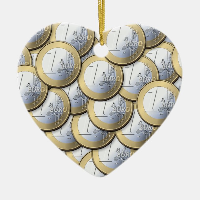 Ornamento de las monedas del euro - personalizar (Frente)