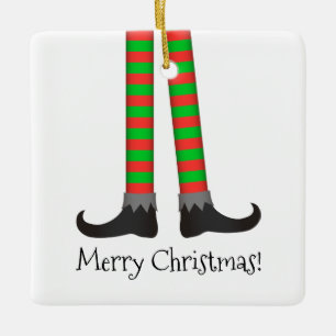 Ornamento de las piernas del duende del navidad -