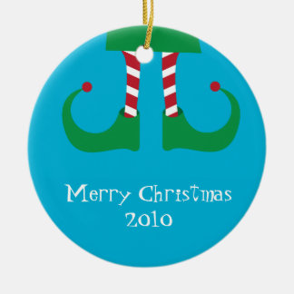 Ornamento de las piernas del navidad Elf