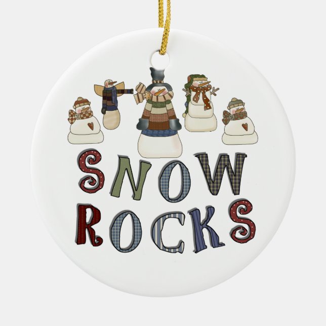 Ornamento de las rocas de nieve Keepsake (Frente)
