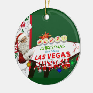Ornamento de Las Vegas SANTAS de las Felices