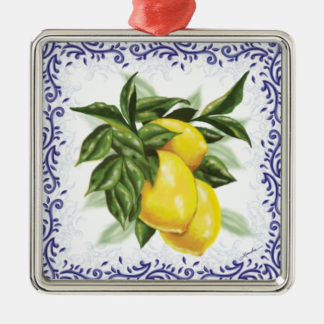 Ornamento de Lemons Toile (Frente)
