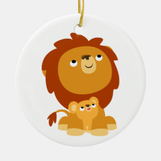 Ornamento de León Cute Personalizado Protector Dad