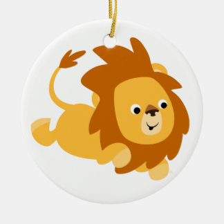 Ornamento de león de Personalizado lindo Gamboling