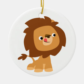 Ornamento de Leon Personalizado Cute Greedy