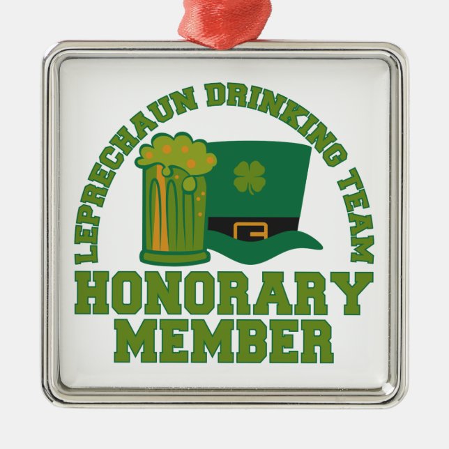 Ornamento de Leprechaun Drinking Team (Frente)