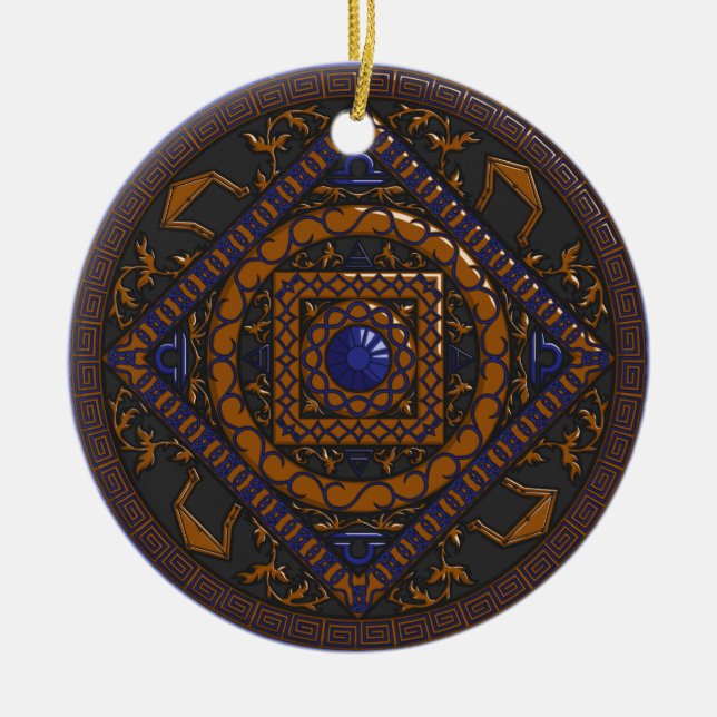 Ornamento de Libra Mandala (Frente)