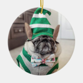 Ornamento de Lil Pickles Da Pug Grompy Elf