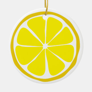 Ornamento de limón de cítricos de verano