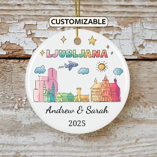 Ornamento de línea de Skyline personalizada de Lju