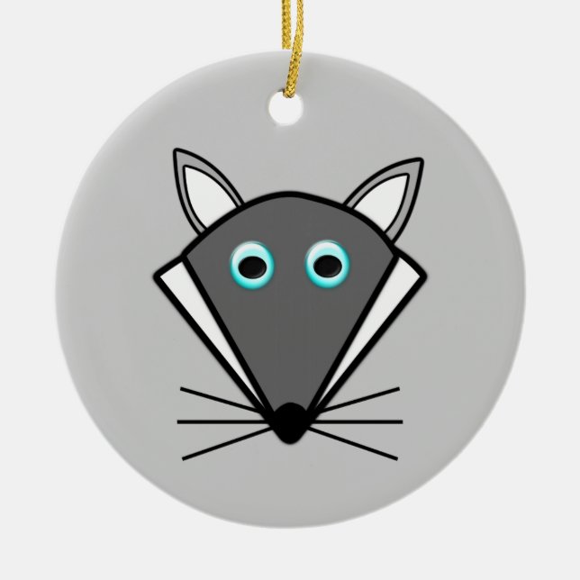 Ornamento de lobo de Halloween (Frente)