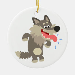 Ornamento De Lobo Personalizado Cute Familiar