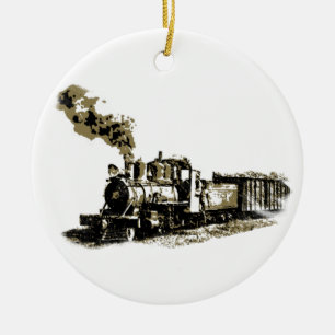 Ornamento de Locomotora de Vapor
