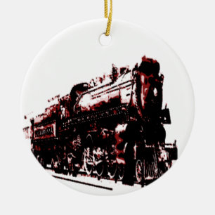 Ornamento de Locomotora de Vapor