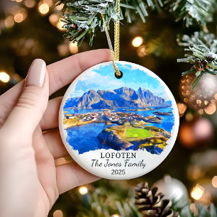 Ornamento de Lofoten personalizado, regalo de Noru