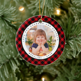 Ornamento de los abuelos de la foto de un país de 
